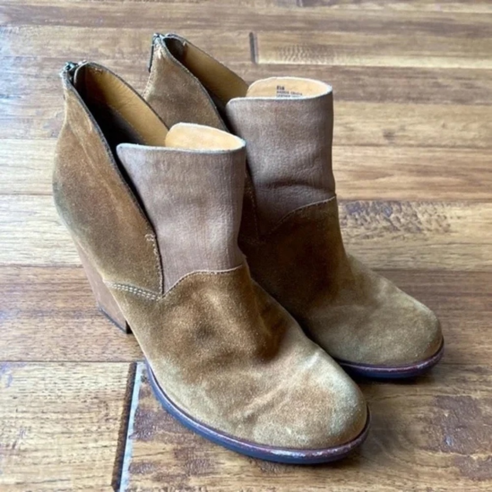 Kork-Ease Tenne & Bison Castaneda Suede Bootie Ankle Boot Size 8.5